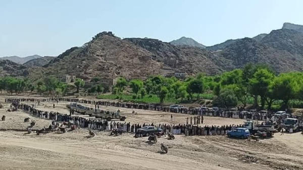 قبائل المغربة في حجة تعلن الاستعداد لإنهاء العدوان والحصار قبائل المغربة في حجة تعلن الاستعداد لإنهاء العدوان والحصار