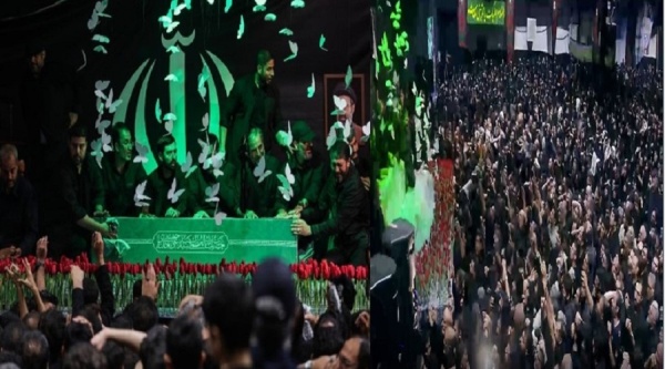انطلاق مراسم وداع جثمان الشهيد الخامنئي انطلاق مراسم وداع جثمان الشهيد الخامنئي