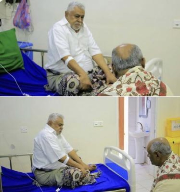 حليصي يطمئن على صحة وكيل محافظة الحديدة لشؤون الثقافة والإعلام قشر