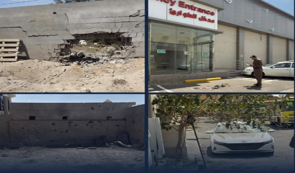 الدفاع المدني السعودي أضرار مادية جراء سقوط شظايا اعتراض صاروخ باليستي في خميس مشيط الدفاع المدني السعودي أضرار مادية جراء سقوط شظايا اعتراض صاروخ باليستي في خميس مشيط