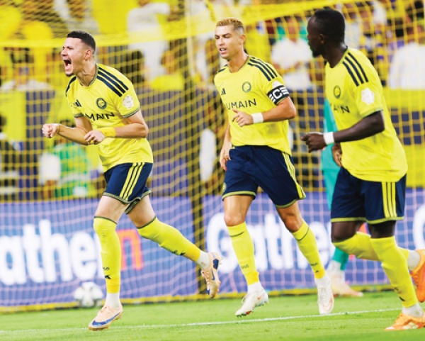 انتصار النصر والدرعية والخلود بنفس النتيجة 2 1 انتصار النصر والدرعية والخلود بنفس النتيجة 2 1
