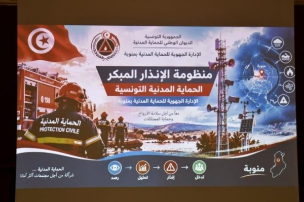 منوبة عرض نتائج المساعدة الفنية لدعم نظام الإنذار المبكر المزمع ارساؤه بتونس الكبرى وقبلي وجندوبة منوبة عرض نتائج المساعدة الفنية لدعم نظام الإنذار المبكر المزمع ارساؤه بتونس الكبرى وقبلي وجندوبة