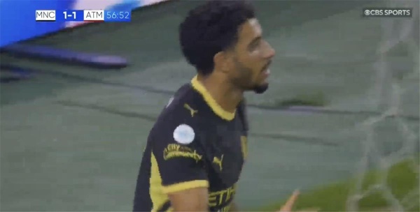 فيديو في دقيقتين عمر مرموش يسجل هدفين لـ مانشستر سيتي أمام أتلتيكو مدريد