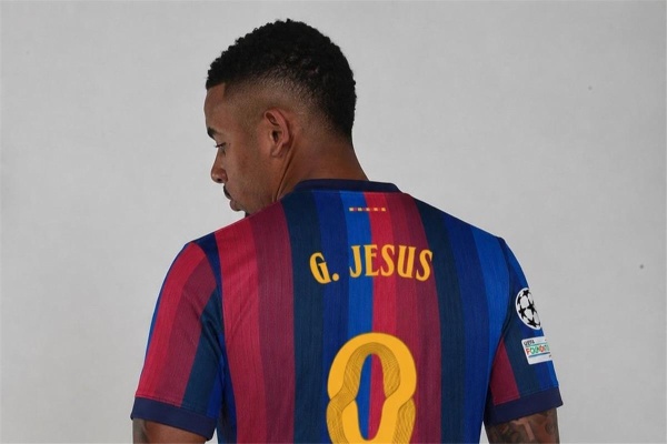 عاجل ورسمي ا برشلونة يعلن تعاقده مع جابرييل جيسوس