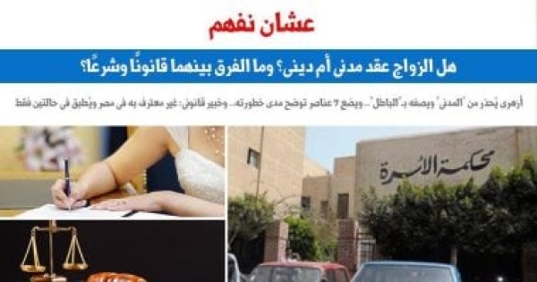 عشان نفهم هل الزواج عقد مدني أم دينى وما الفرق بينهما قانونا وشرعا برلمانى عشان نفهم هل الزواج عقد مدني أم دينى وما الفرق بينهما قانونا وشرعا برلمانى