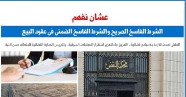 علشان نفهم الشرطان الفاسخان الصريح والضمنى فى عقود البيع برلمانى علشان نفهم الشرطان الفاسخان الصريح والضمنى فى عقود البيع برلمانى