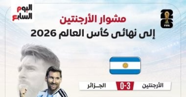 كيف شق ت الأرجنتين طريقها إلى نهائي كأس العالم 2026 إنفوجراف كيف شق ت الأرجنتين طريقها إلى نهائي كأس العالم 2026 إنفوجراف