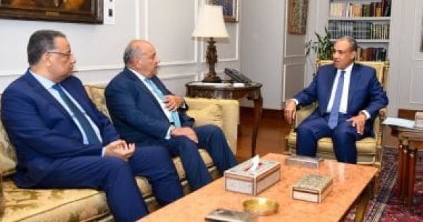 وزير الخارجية يستقبل محمد الوحش وكيل مجلس النواب ومحمود مسلم عضو الشيوخ وزير الخارجية يستقبل محمد الوحش وكيل مجلس النواب ومحمود مسلم عضو الشيوخ