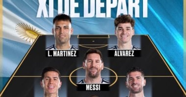 ميسي يقود التشكيل الرسمي لمنتخب الأرجنتين أمام بنين في ليلة الوداع الأخير ميسي يقود التشكيل الرسمي لمنتخب الأرجنتين أمام بنين في ليلة الوداع الأخير