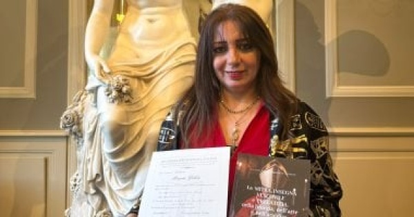 تكريم رانيا يحيى واختيارها عضو ا بـ الأكاديمية الإيطالية للآثار
