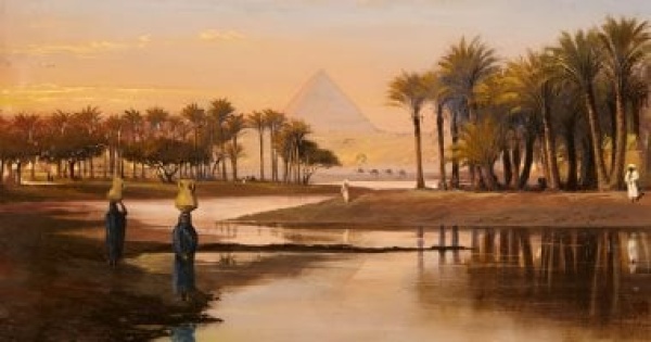 لوحات الأجانب فى مصر حاملات المياه من النيل لرودولف فايس