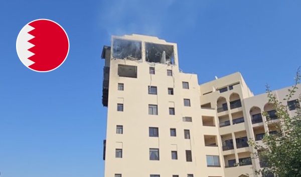 البحرين أضرار مادية في مبنى سكني بالمحرق جراء الاعتداء الإيراني الآثم