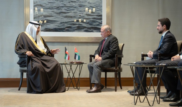 ممثل سمو أمير البلاد يلتقي ملك الأردن وولي عهده بنيويورك