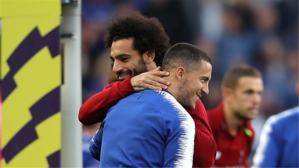 هازارد يدافع عن محمد صلاح تراجع مستواه أمر بديهي