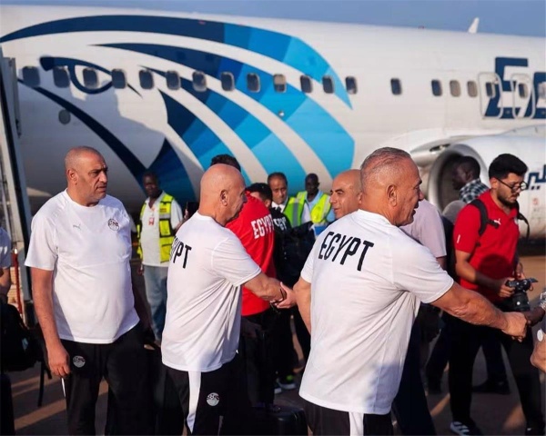 منتخب مصر يصل جوبا استعداد ا لمواجهة جنوب السودان