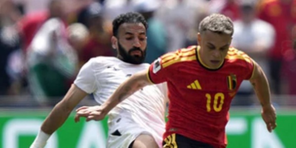 منتخب مصر يواصل تقدمه على بلجيكا 1 0 ومرموش ي هدر الثانى صور