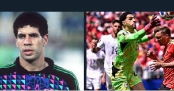 هذا الشبل من ذاك الأسد شوبير الأب يحتفي باستكمال الابن مسيرته المونديالية هذا الشبل من ذاك الأسد شوبير الأب يحتفي باستكمال الابن مسيرته المونديالية