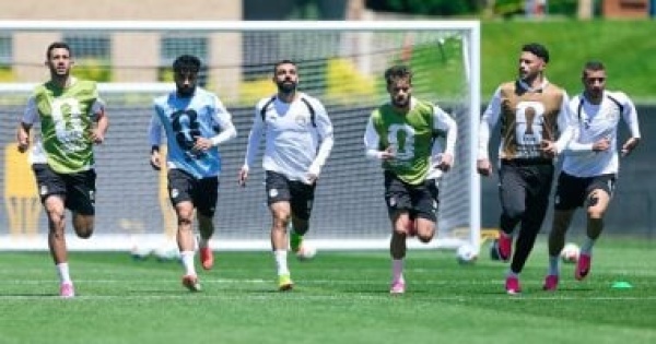 منتخب مصر يواصل تدريباته بملعب جونزاجا استعدادا لمباراة بلجيكا صور