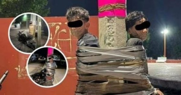 غموض يحيط بـ باتمان المكسيكى بعد تقييد لصوص دراجات نارية فى أعمدة الإنار غموض يحيط بـ باتمان المكسيكى بعد تقييد لصوص دراجات نارية فى أعمدة الإنار