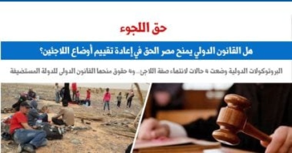 هل القانون الدولي يمنح مصر الحق في إعادة تقييم أوضاع اللاجئين عن برلمانى هل القانون الدولي يمنح مصر الحق في إعادة تقييم أوضاع اللاجئين عن برلمانى