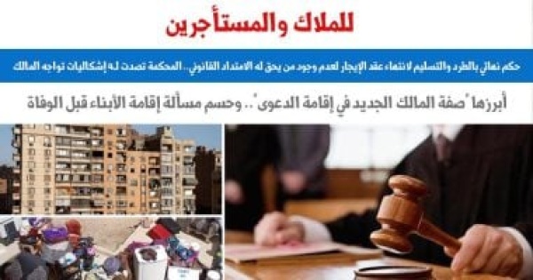 حكم نهائى يتصدى لـ4 إشكاليات بعقود الإيجار