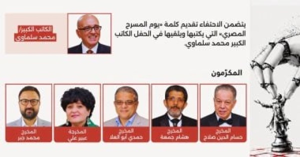 محمد سلماوى يلقى كلمة يوم المسرح المصرى باحتفالية المركز القومى للمسرح محمد سلماوى يلقى كلمة يوم المسرح المصرى باحتفالية المركز القومى للمسرح