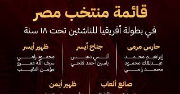 اتحاد كرة اليد يعلن قائمة منتخب الناشئين المشاركة فى بطولة أفريقيا اتحاد كرة اليد يعلن قائمة منتخب الناشئين المشاركة فى بطولة أفريقيا