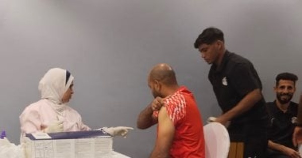 منتخب الشاطئية يخضع للتطعيم ضد الملاريا والكوليرا قبل السفر إلى أنجولا