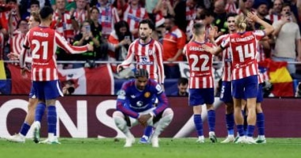 أتلتيكو مدريد ضد مان يونايتد باريوس يكتب التاريخ فى دورى أبطال أوروبا