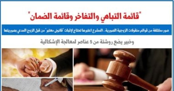 قائمة التباهي والتفاخر وقائمة الضمان صور مختلفة من قوائم منقولات الزوجية الصورية قائمة التباهي والتفاخر وقائمة الضمان صور مختلفة من قوائم منقولات الزوجية الصورية