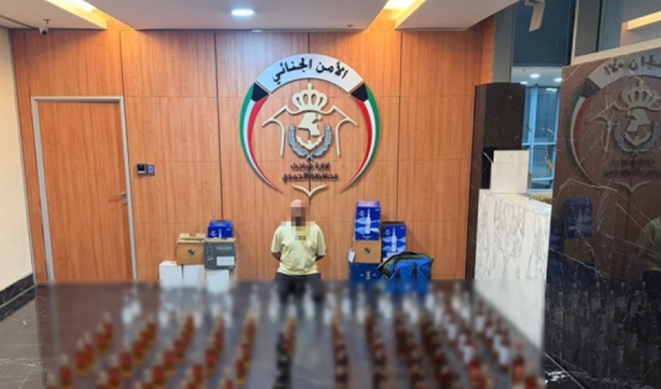الداخلية ضبط غير كويتي بتهمة حيازة 172 زجاجة خمر مستورد