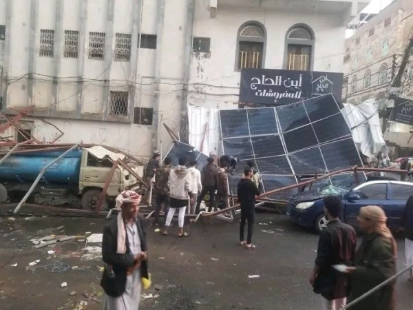 صنعاء أضرار مادية كبيرة جراء الأمطار والرياح الشديدة التي شهدتها صنعاء