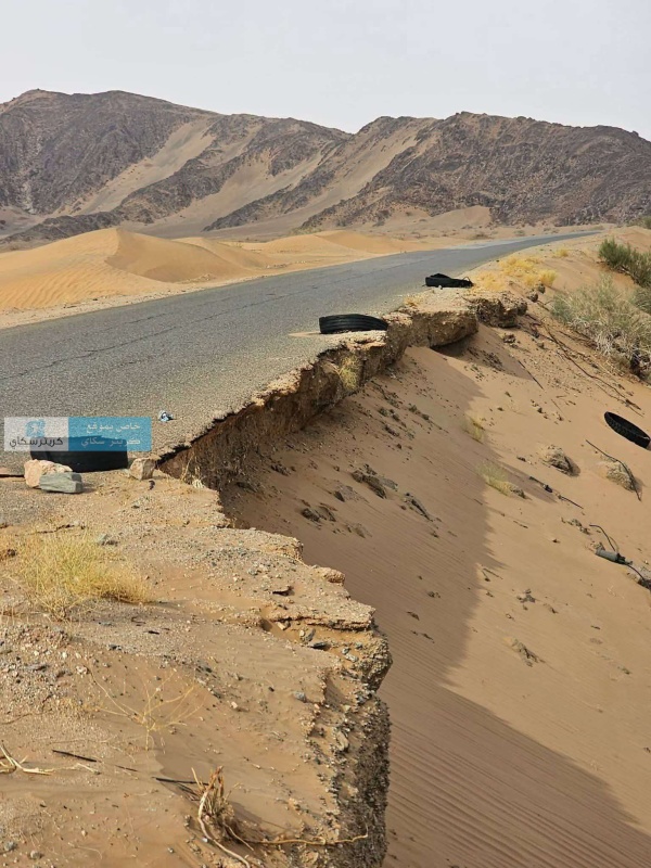 تآكل خطير يهدد طريق حيوي وتحذيرات من حوادث وشيكة