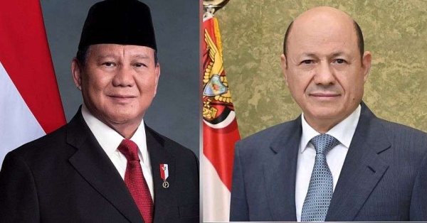 رئيس مجلس القيادة يعزي رئيس جمهورية اندونيسيا بضحايا الزلزال