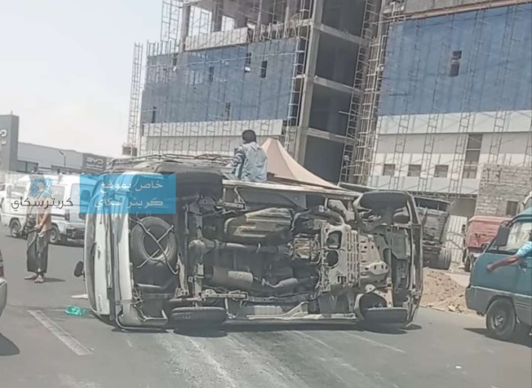 حادث مروع تصادم سيارتين وانقلاب إحداهما في المنصورة