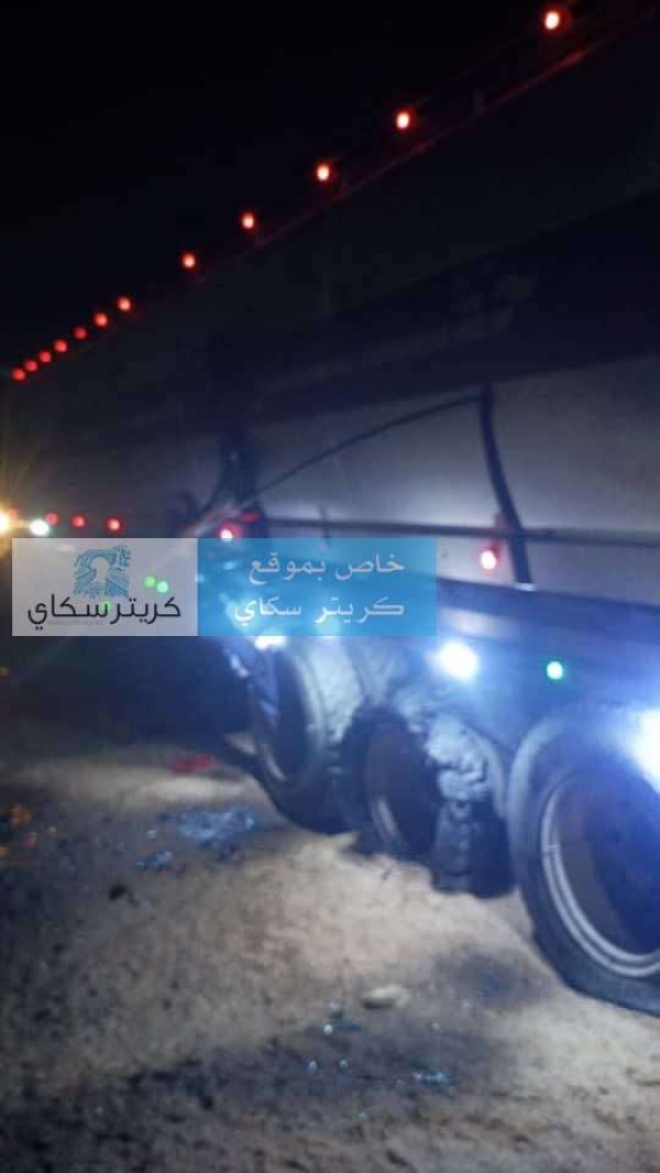 عاجل مجهولون يطلقون النار على قاطرة ديزل ويتسببون بتسرب الوقود
