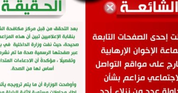 مركز مكافحة الشائعات ينفى مزاعم الإخوان محاولة انتحار نزلاء بمراكز الإصلاح والتأهيل