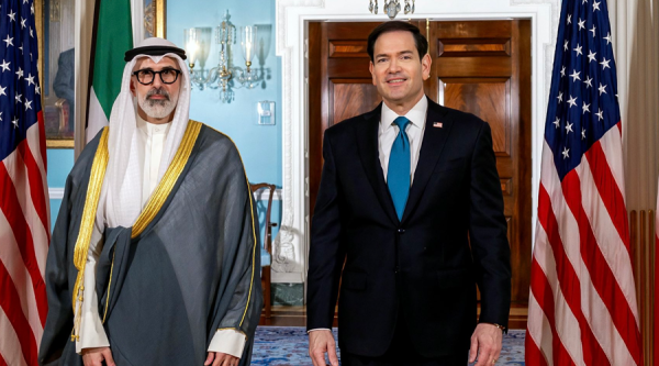 وزير الخارجية يجتمع مع نظيره الأميركي إدانة الاعتداءات الإيرانية ضد الكويت