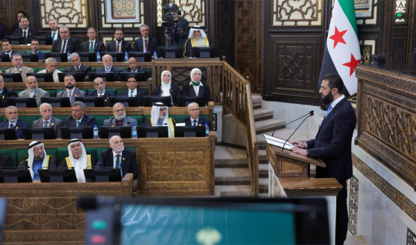 الشرع أمام البرلمان نكتب تاريخا جديدا سوريا ترسخ دولة المؤسسات الشرع أمام البرلمان نكتب تاريخا جديدا سوريا ترسخ دولة المؤسسات