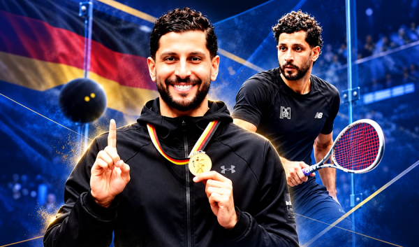 بطل الكويت في الإسكواش زياد العويش يتو ج بـ ذهبية بطولة ألمانيا للماسترز