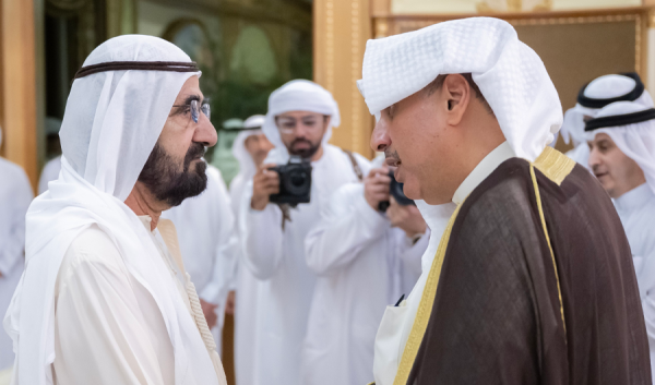 ممثل سمو الأمير يقد م واجب العزاء بوفاة الشيخ أحمد بن راشد آل مكتوم