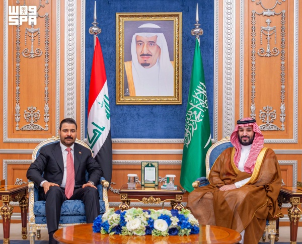 خلال استقباله رئيس وزراء العراق ولي العهد يؤكد حرص المملكة على تعزيز التعاون بين البلدين الشقيقين خلال استقباله رئيس وزراء العراق ولي العهد يؤكد حرص المملكة على تعزيز التعاون بين البلدين الشقيقين