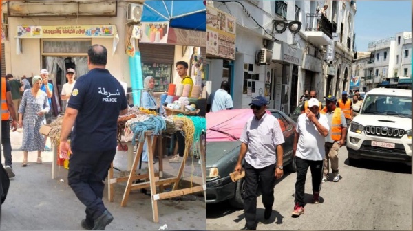 بلدية تونس تنفذ حملات ميدانية لتحرير الأرصفة ومراقبة المحلات المفتوحة للعموم بلدية تونس تنفذ حملات ميدانية لتحرير الأرصفة ومراقبة المحلات المفتوحة للعموم