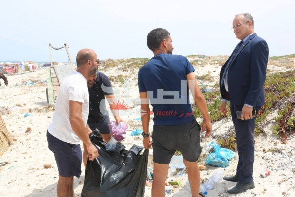 رفع أكثر من 120 طن ا من النفايات في الشابة حملة نظافة واسعة بإشراف والي المهدية