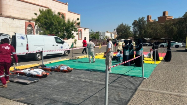 جدة تنفيذ تمرين ميداني يحاكي إجراءات الاستجابة والتعامل مع انهيارات المباني
