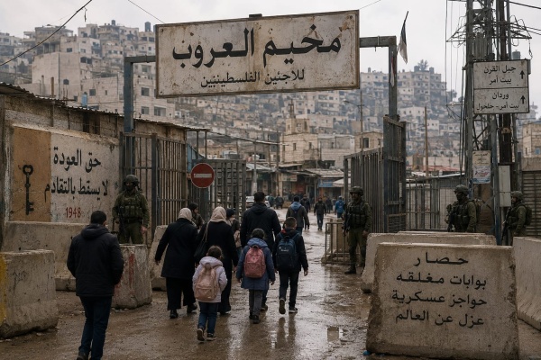 مخيم العروب حصار متصاعد واقتحامات يومية تعزل 14 ألف فلسطيني عن محيطهم مخيم العروب حصار متصاعد واقتحامات يومية تعزل 14 ألف فلسطيني عن محيطهم