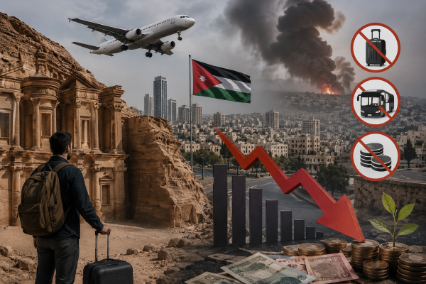 دية التصعيد الإقليمي ينعكس سلبا على السياحة والنقل والاستثمار في الأردن دية التصعيد الإقليمي ينعكس سلبا على السياحة والنقل والاستثمار في الأردن