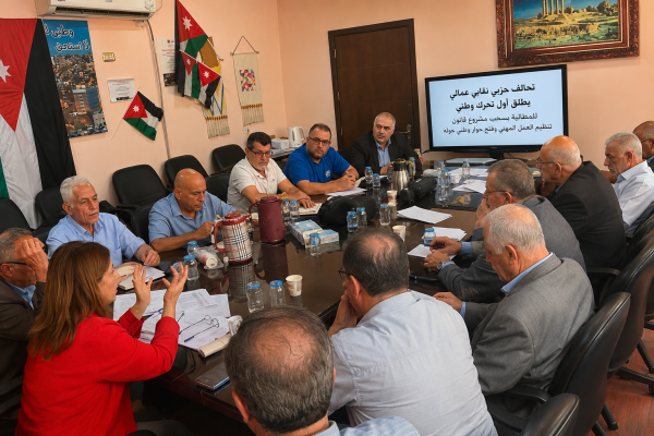 تحالف حزبي نقابي عمالي يطلق أول تحرك وطني للمطالبة بسحب مشروع قانون تنظيم العمل المهني وفتح حوار وطني حوله عاجل تحالف حزبي نقابي عمالي يطلق أول تحرك وطني للمطالبة بسحب مشروع قانون تنظيم العمل المهني وفتح حوار وطني حوله عاجل