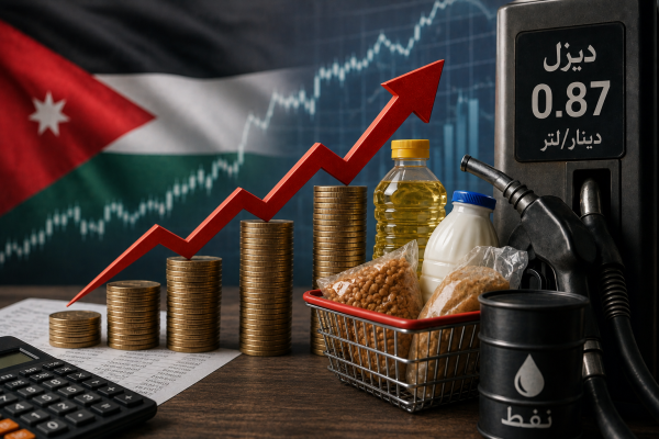 دية ارتفاع التضخم يعكس بدء انتقال تداعيات الحرب إلى الاقتصاد الأردني عاجل