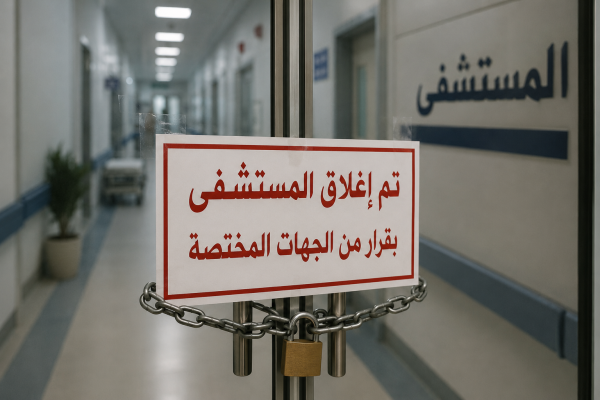 إغلاق مستشفى خاص بعد ضبط طبيب يمارس اختصاصا جراحيا دون ترخيص عاجل إغلاق مستشفى خاص بعد ضبط طبيب يمارس اختصاصا جراحيا دون ترخيص عاجل